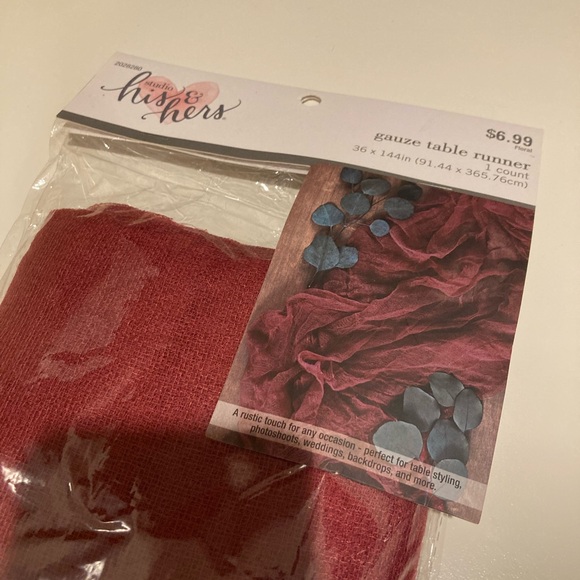 Gauze Table Runner Set Of 6 - Picture 4 of 6